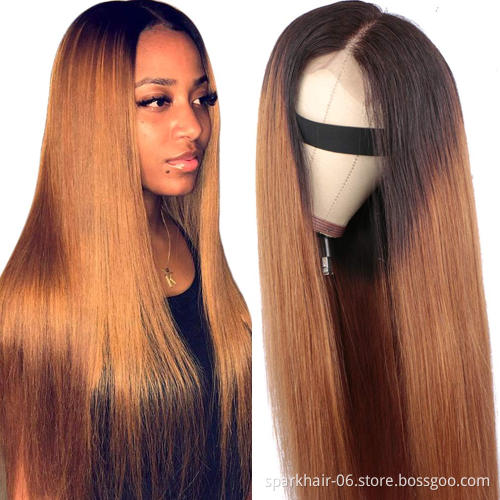 SPARK Brazilian Human Hair Lace Front Wig,Straight Virgin Hair Lace Wig For Black Women, Pre Pluck Lace Wig With Baby Hair